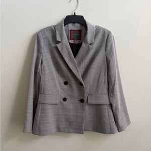 The Limited Women's Gray Checkered Blazer